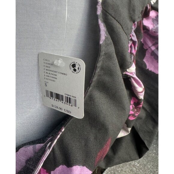 New Free People Shirt Small Maye Floral Puff Sleeve Cotton Poplin Tunic Top - Picture 6 of 7